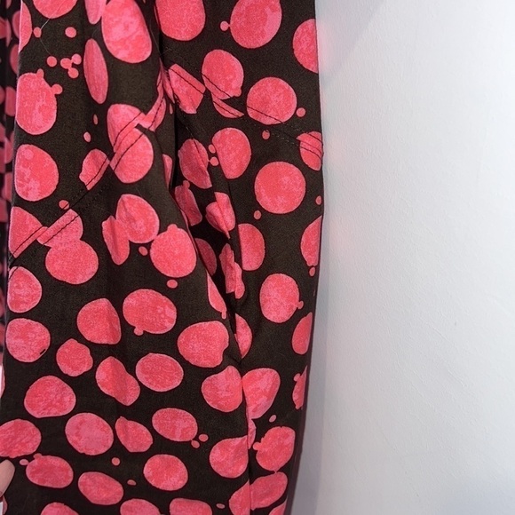 FREE People Pink/Chocolate Combo Jodie Printed Tunic Flowy Oversized top size XS - Picture 8 of 16